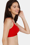 Rosaline Girls Single Layered Non Wired Full Coverage Beginner Bra - Barbados Cherry — thumbnail 3